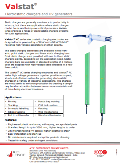 Valstat® Electrostatic Charging Electrode